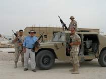 Marko with a roving patrol, on Base in the Middle East.