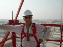 Great view from the top of a 100 foot communications tower -- good location for a lot of antennas